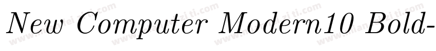 New Computer Modern10 Bold字体转换